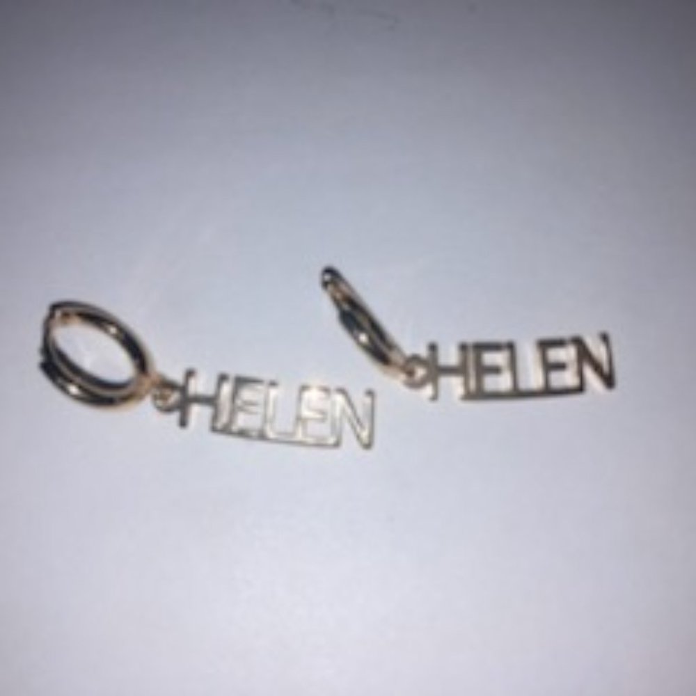 Helen name earring